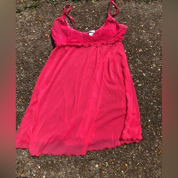 Victoria's Secret Other - Victoria’s Secret Pink Sheer Teddy Slip size Medium Fairy Feminine Dainty